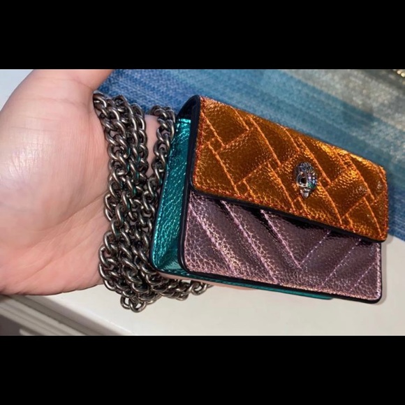 Kurt Geiger London Kensington Micro Quilted Metallic Faux-leather Crossbody Bag - Picture 4 of 9